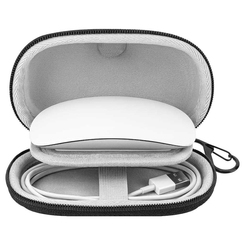 Capa Geekria Mouse Compatível Com Magic , Bolsa De Transporte Para Viagem (Cinza Escuro)