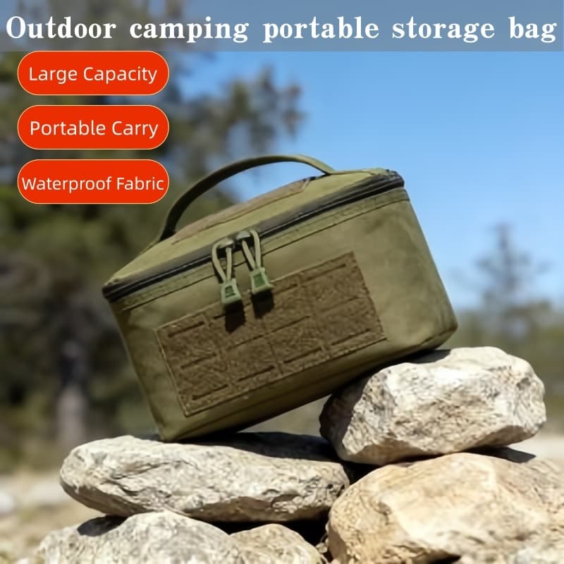 Saco De Piquenique Para Acampamento Ao Ar Livre , Feito De Tecido Oxford De Grande Capacidade , Resistente À Água E Durá