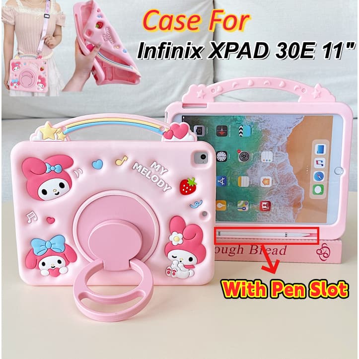 Para Tablet Infinix XPAD 30E 11 " FHD + | 2026 4G LTE Cute Cartoon Suporte Portátil Caso Soft Silicone À Prova De Choque