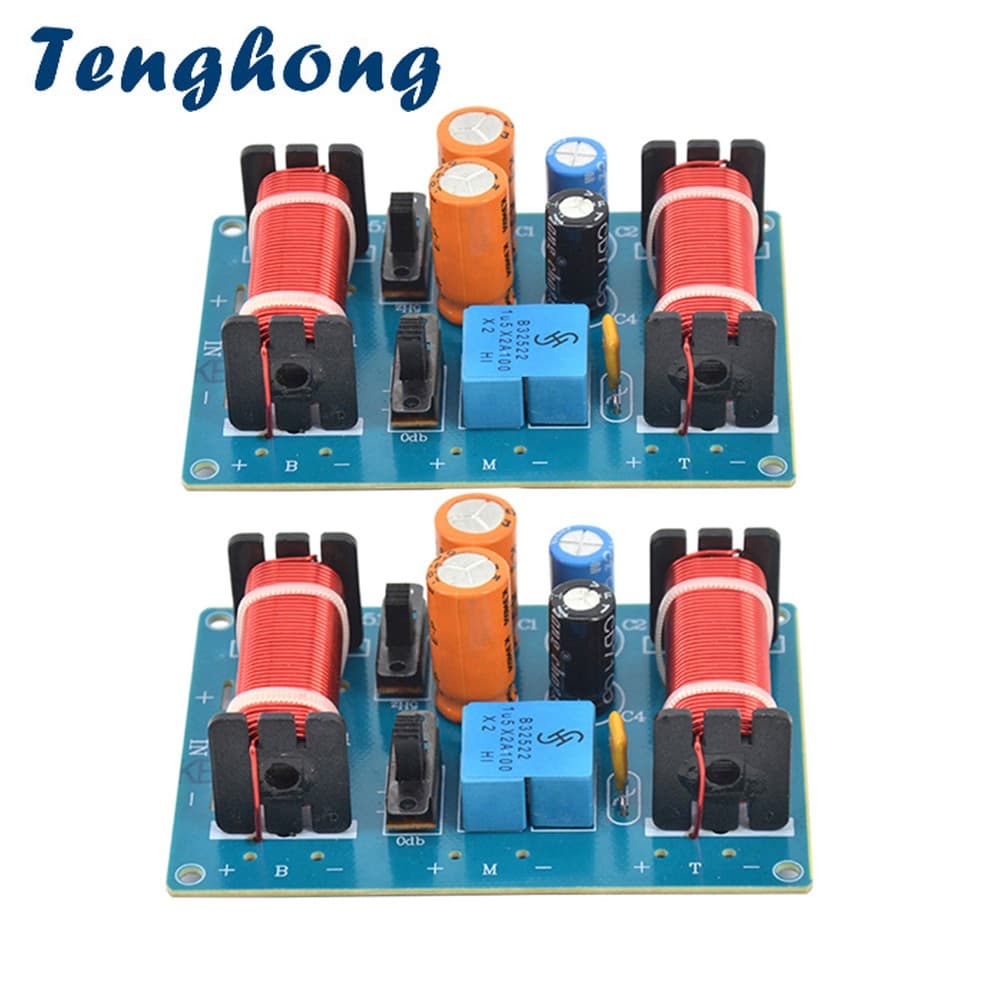 Tenghong 2 Peças 150W 3 Vias Alto-Falante De Áudio Crossover Agudos Midrange Baixo Estante Falantes De Carro Filtro Divi