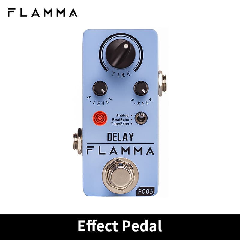 FLAMMA FC03 Pedal De Atraso De Guitarra Digital Efeitos Com 3 Modos Analógico Real Echo Tape