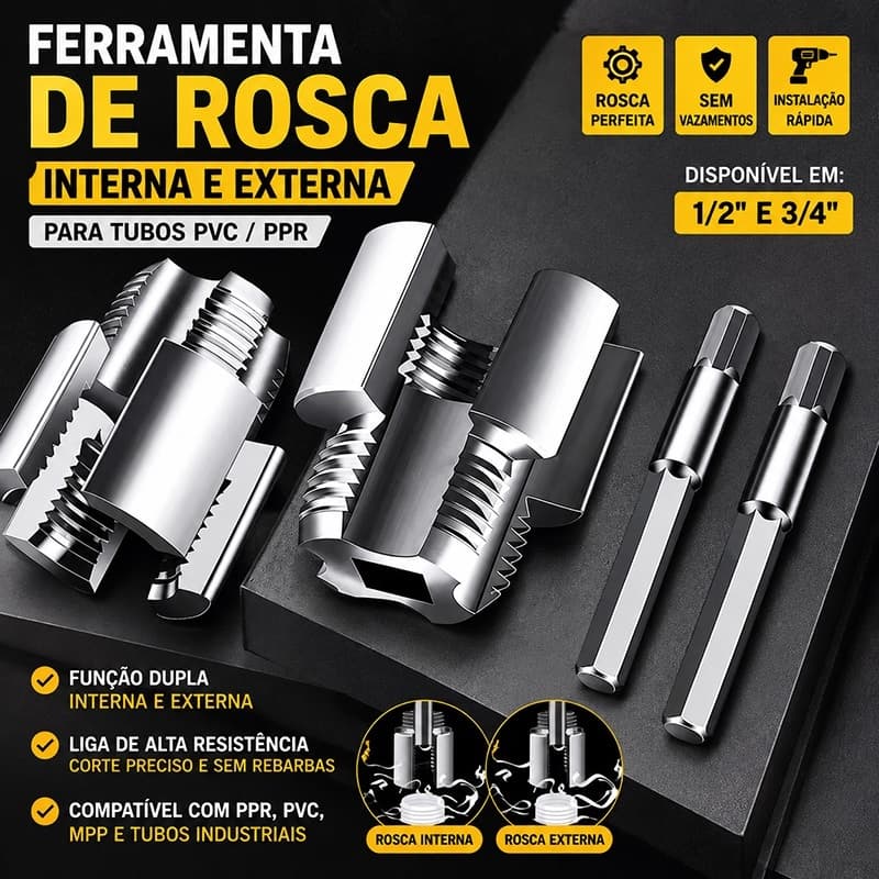 Abridor de fio interno e externo para tubulação de água 3/7cm e 10/13cm