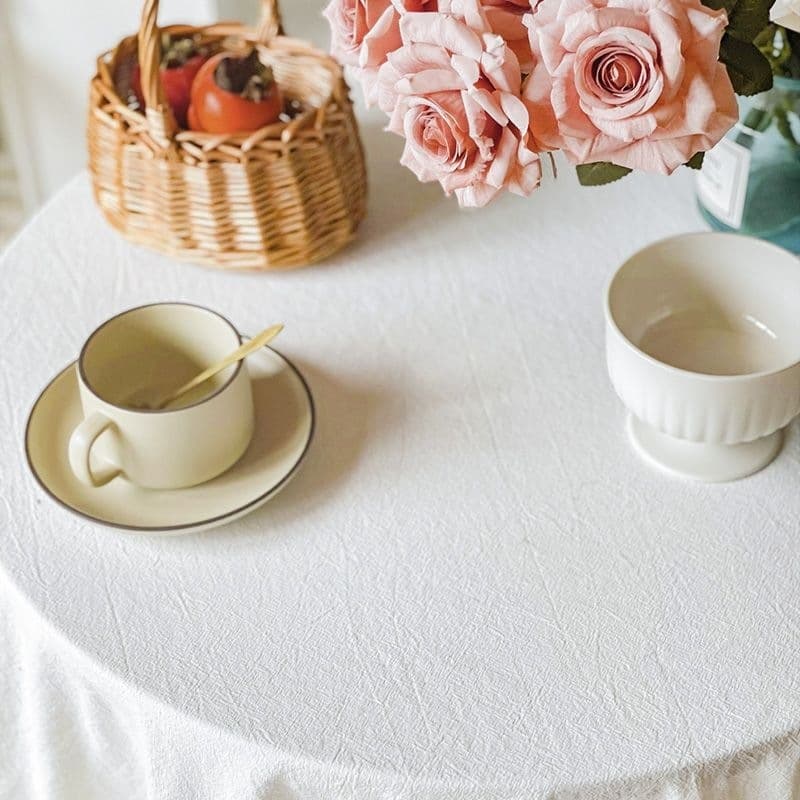 Toalhas De Mesa Para Salas , De Jantar E Cozinhas ; Apresenta Um design Com Babados , Decoração Estilo Francês É Macia ,