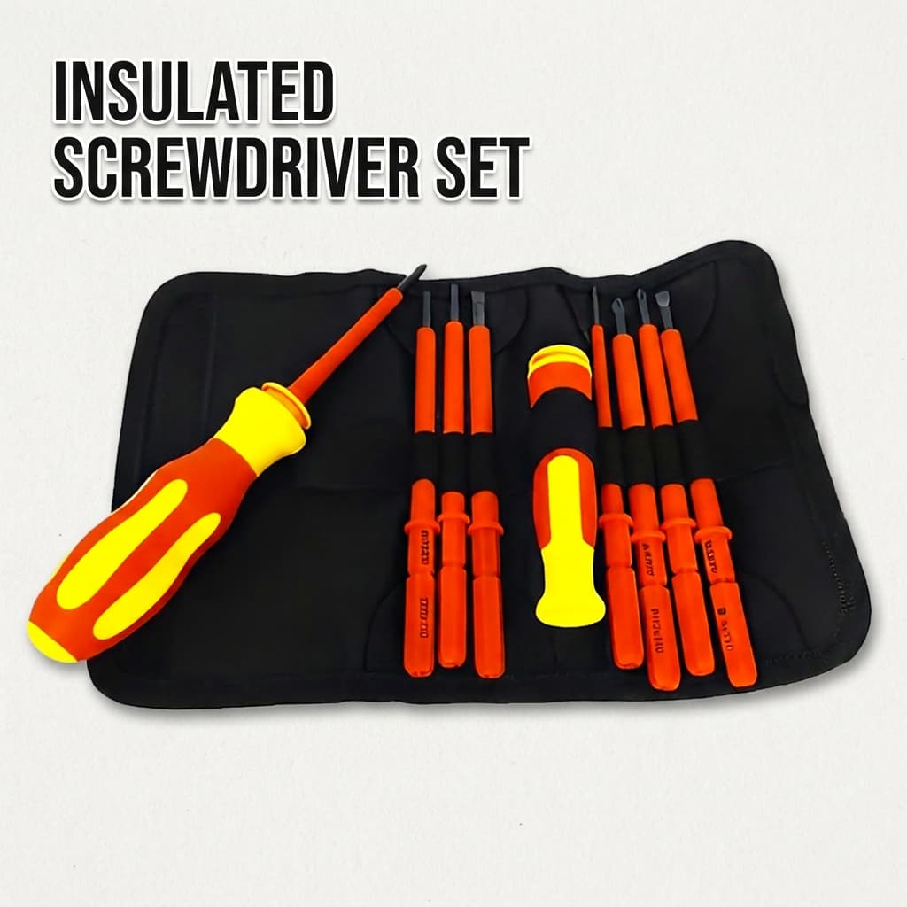 Conjunto De Chave De Fenda Para Eletricista Isolada , 500V , Ferramentas De Reparo Profissional Magnetizadas Manutenção