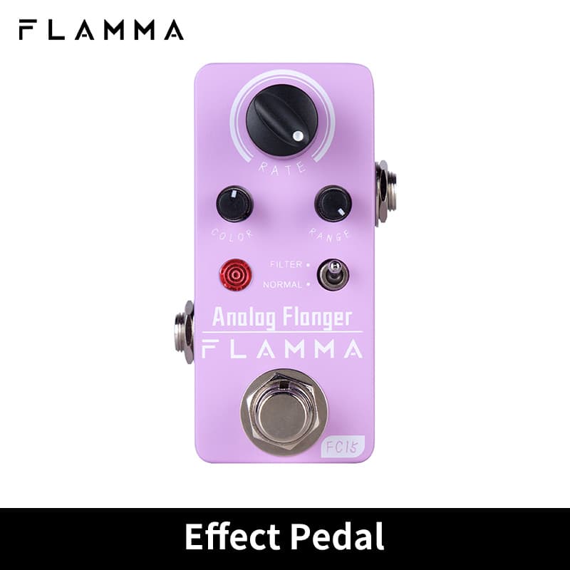 Pedal De Efeitos De Guitarra Flanger Analógico FLAMMA FC15 Modos Normais E Arquivador Circuito True Bypass