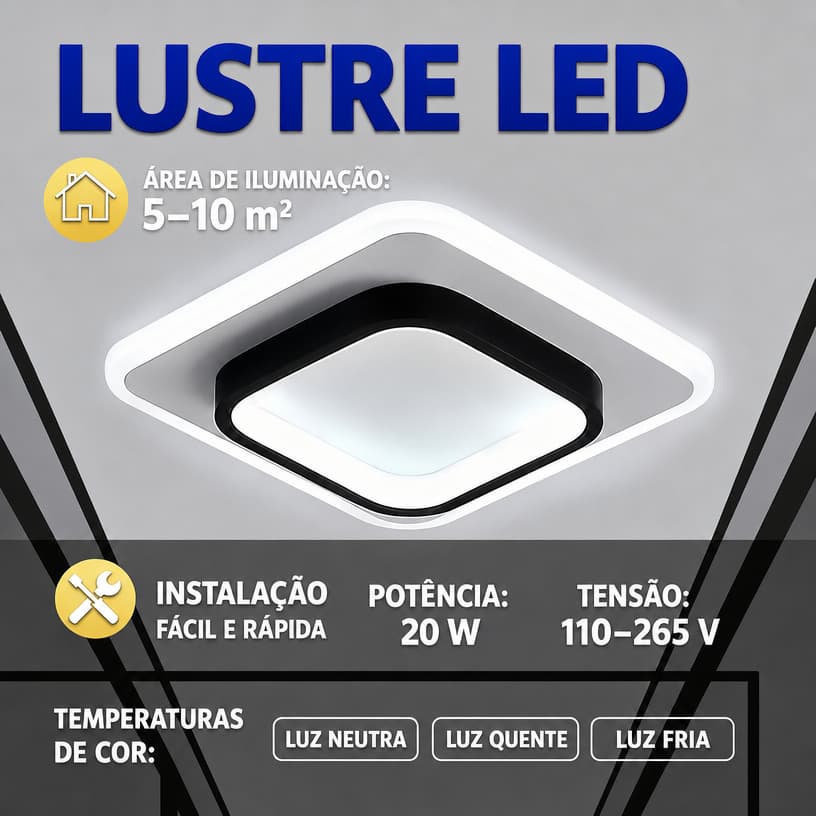 3 Cores 1 Lustre Moderno Luz De Teto Led, Adequado Para Corredor, Sala De Estar, Quarto, Cozinha 127V-220V.