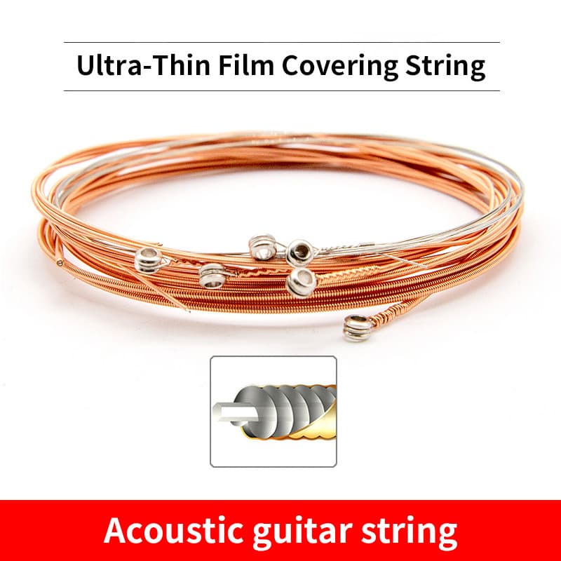 Cordas De Guitarra Acústica Revestidas Ultrafinas , folk Para Cães De Estrada , 1 Conjunto De 6 Voz Perfeita De Longa Du