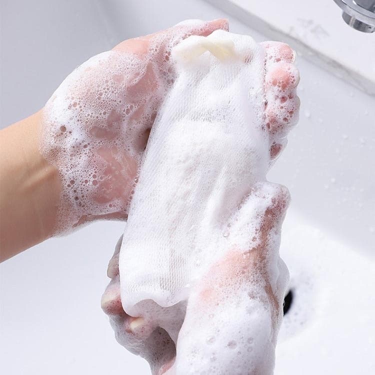 Saco de malha de sabão/saco de malha de limpeza de limpador Facial/aleatório 5 peças