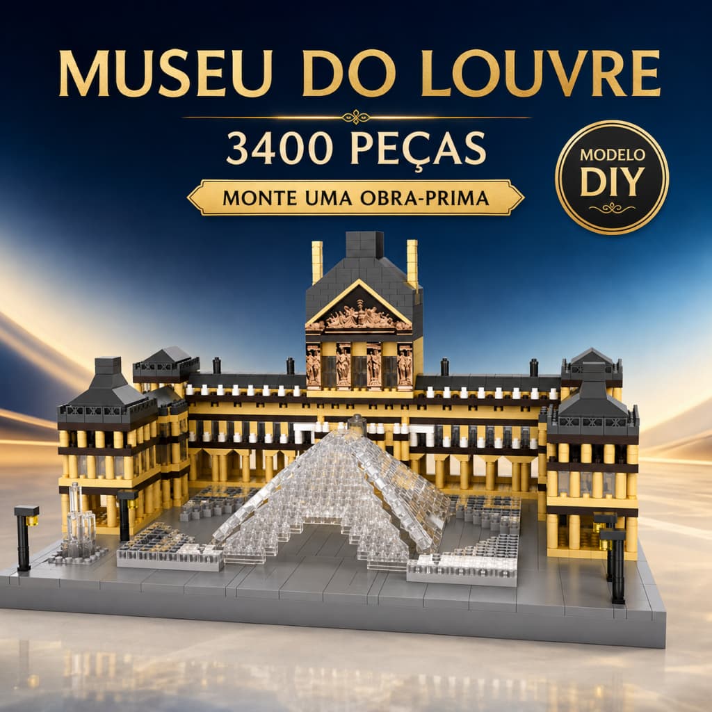 3400 Peças Museu do Louvre Brinquedo de Construção Blocos de Montar DIY Arquitetura Modelo Educacional Presente de Natal