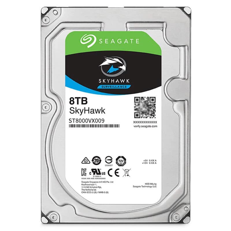 Seagate SkyHawk ST8000VX009 Disco Rígido De Armazenamento De Monitoramento De Segurança De 8 Tb CMR 7 , 24 Horas