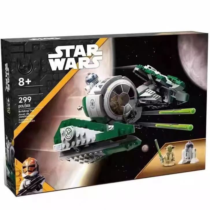 299pcs Yoda Jedi Star Fighter Compatível Lego Star Wars Blocos de construção montados educacionais para crianças