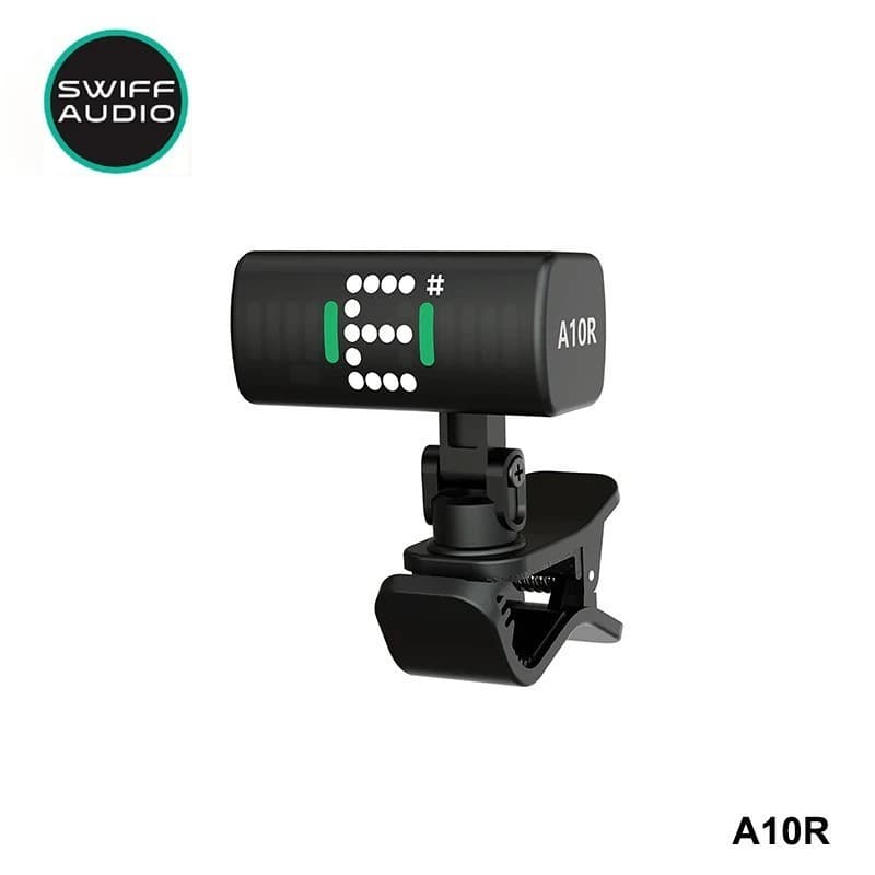 Swiff Audio A10R Clip-on Tuner Mini design Para Fácil Portabilidade LED widescreen display Tipo-C Carregamento Rápido É