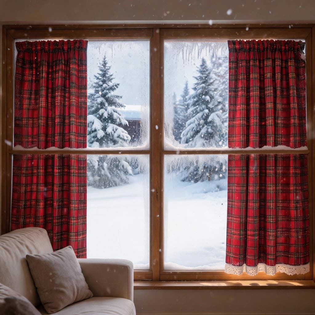 Cortinas Curtas De Renda Para Halloween E Natal ; Resistente À Poeira , Durável , Fácil De Limpar Apresentando Decoração