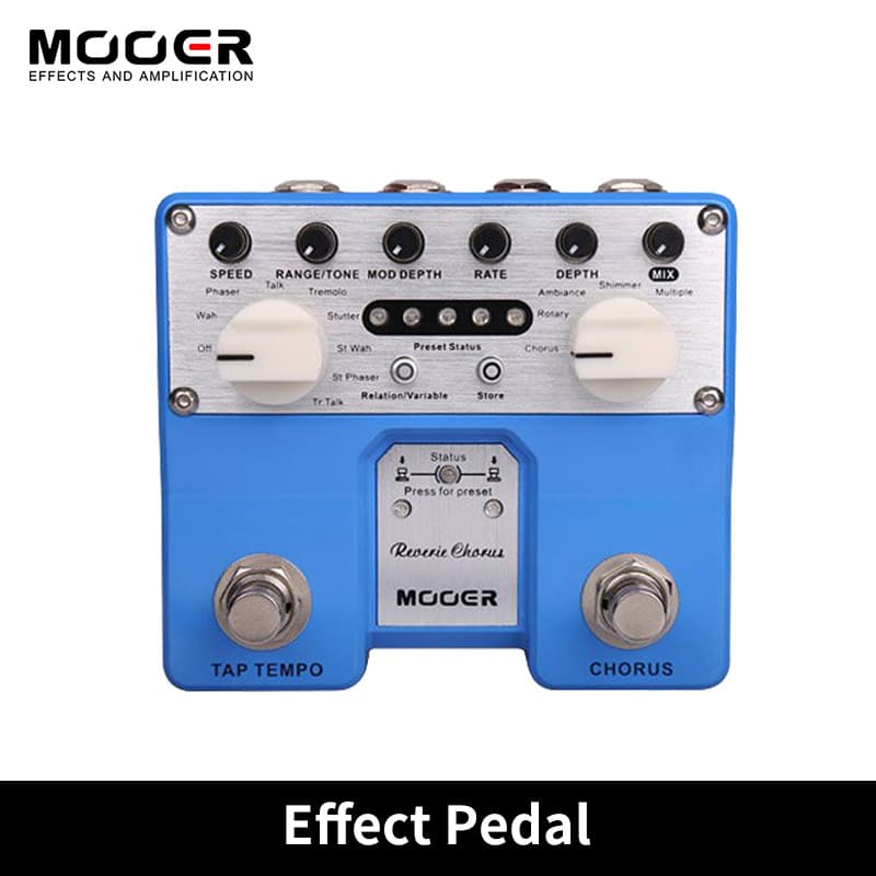 Pedal De Guitarra MOOER Reverie Chorus 5 Modos De Coro 8 Efeitos De Aprimoramento Função Tap Tempo Efeito Duplo
