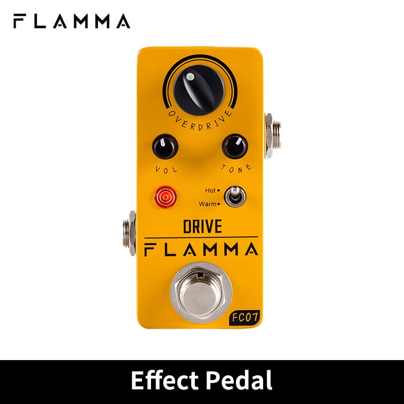 FLAMMA FC07 Overdrive Pedal Guitarra Elétrica Efeitos Quente Modos True Bypass Com Fonte De Alimentação