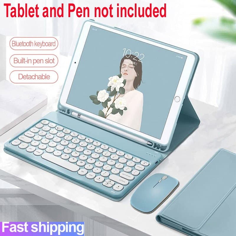 Capa Com Teclado Para Samsung Galaxy Tab S6 lite A8 A9 A9 + A11 A11 + S9 FE S10 + S7 S10FE + Magnética Sem Fio Bluetooth