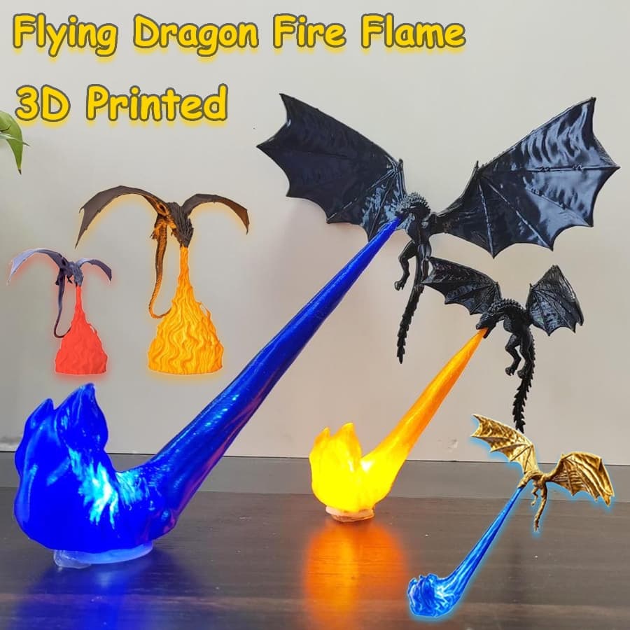 Dragão Chama Decoração 3D Impresso Livro Nook Fogo Voador Estátua Halloween Prateleira Exibição