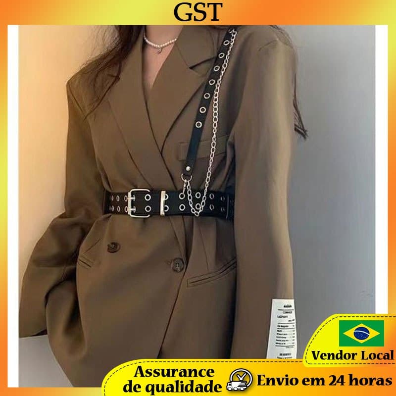 Cinto Punk feminino estilo ins simples All-Match coreano moda cinto decoração combinando terno vestido cinta cinto