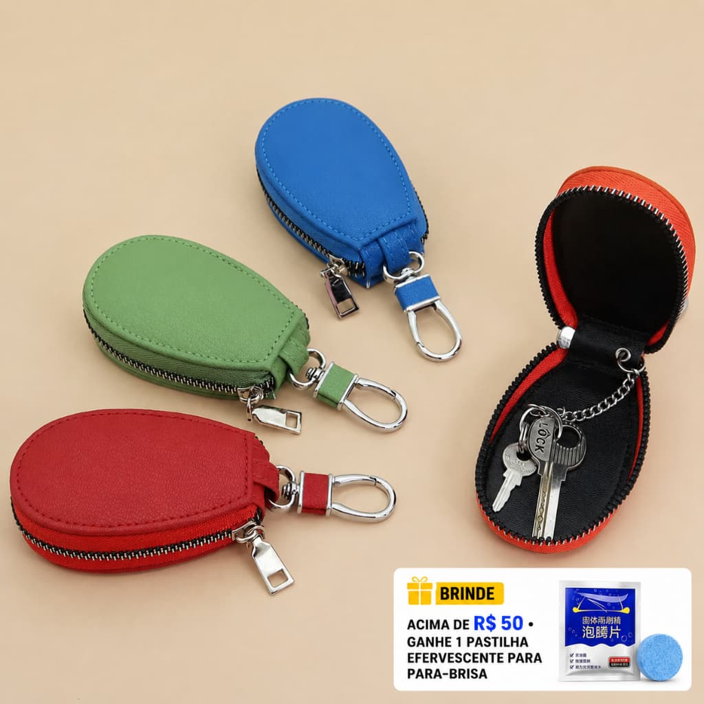 Chaveiro Unissex de Grande Capacidade Porta-Chaves Multifuncional Organizador para Carro e Casa