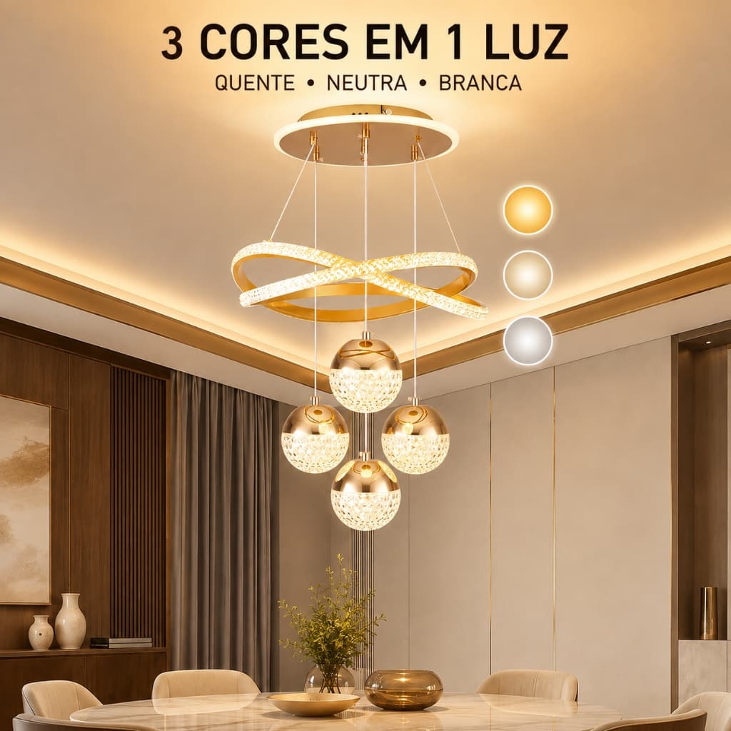 Lustre De Teto Nórdico De Luxo Alto Brilho Para Bar De Jantar Loja De Lustre Sala De Jantar 3 Cores 110V-220V