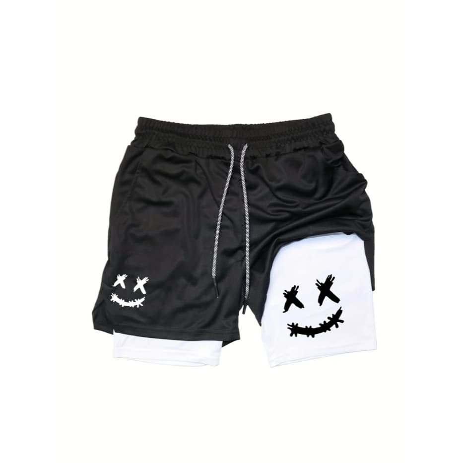 Shorts de Fitness masculinos de secagem rápida - Shorts de treinamento de corrida elásticos respiráveis Shorts esportivo