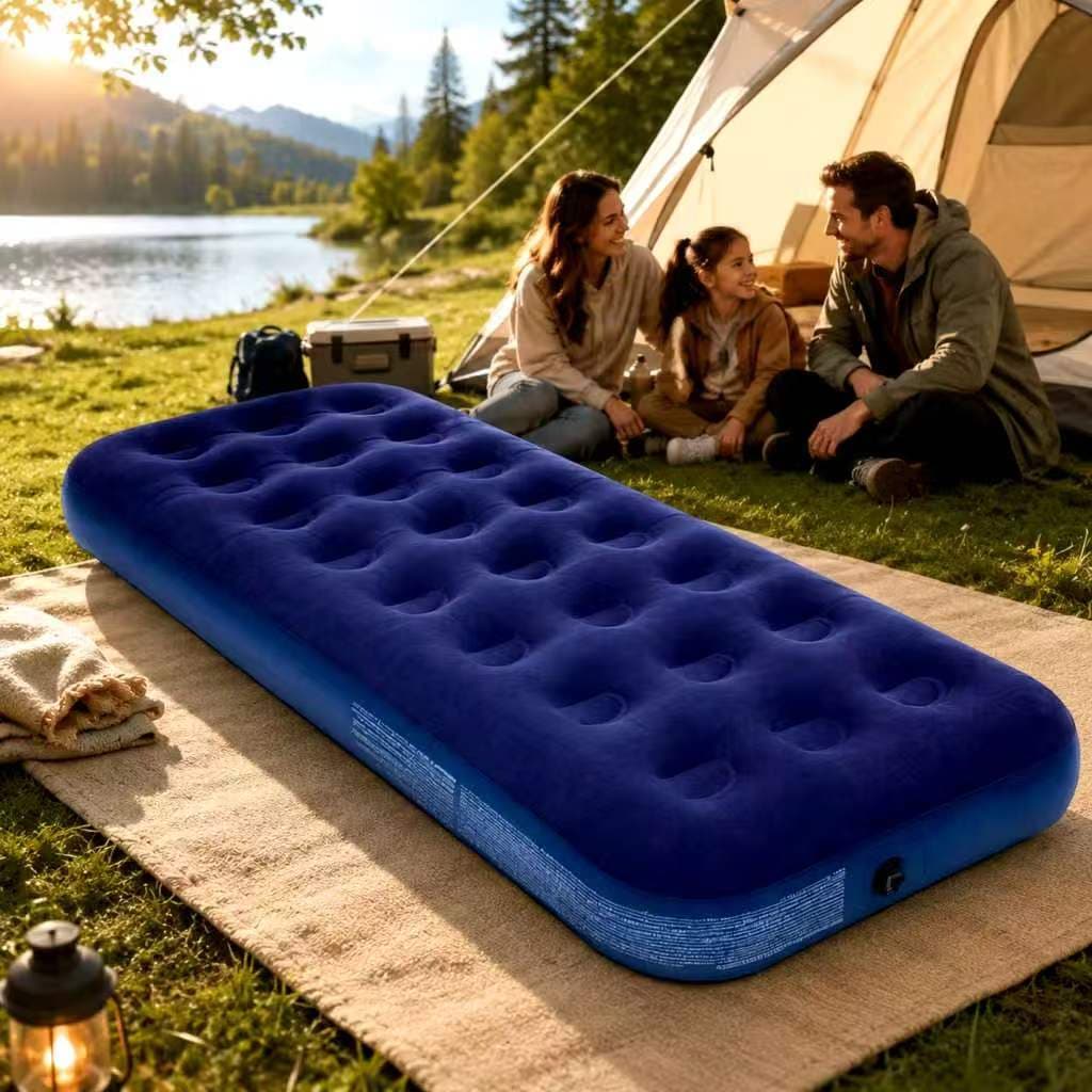 73cm×191cm×22cm Colchão Inflável Solteiro Suporta Até 150kg Camping Praia