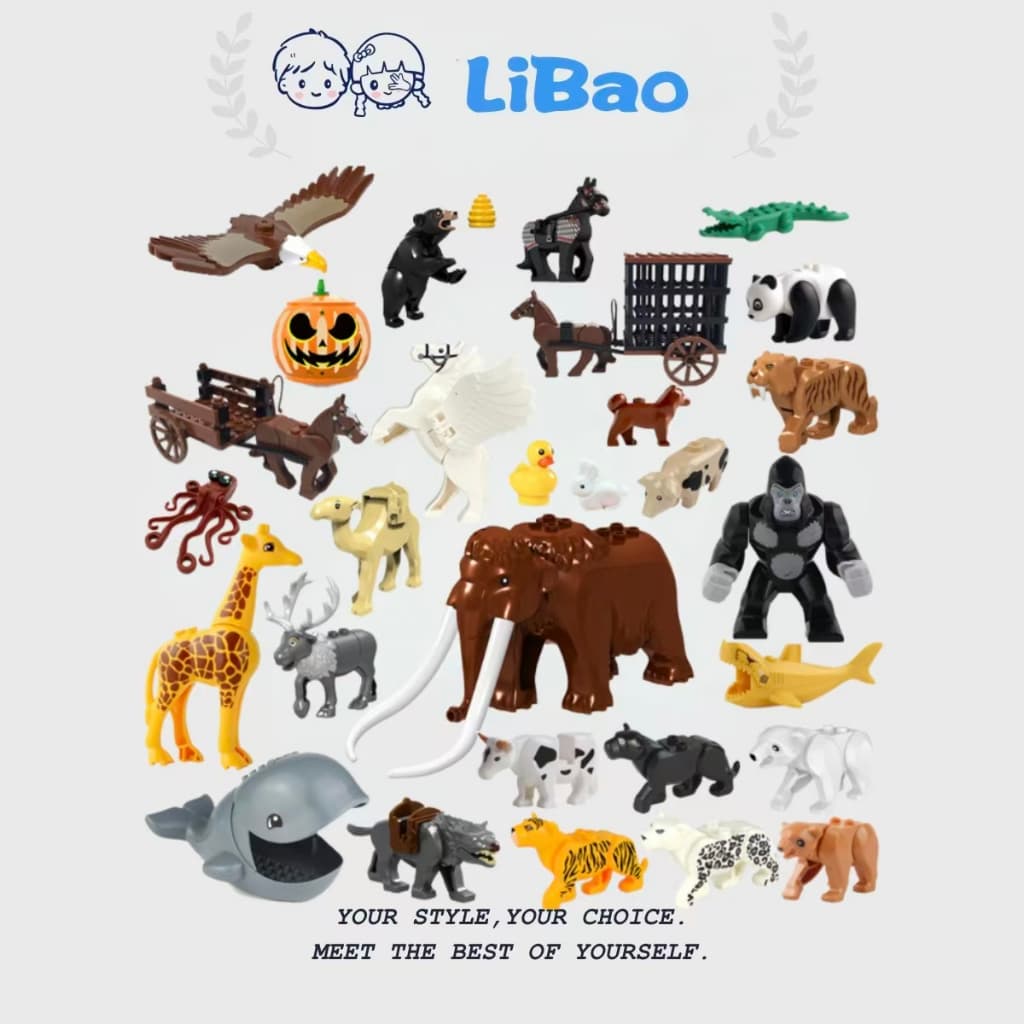 Crianças pequenas partículas inserem blocos de construção de animais/brinquedos educativos para educação infantil para b