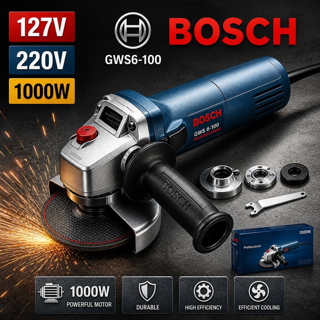 esmerilhadeira  angular  lixadeira Rebarbadora Elétrica lixadeira bosch  GWS6-115 980W 110V-220V