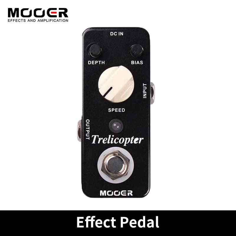 Mooer Trelicopter Mini Pedal De Efeito Tremolo Óptico Clássico Para Guitarra Elétrica True Bypass Acessórios
