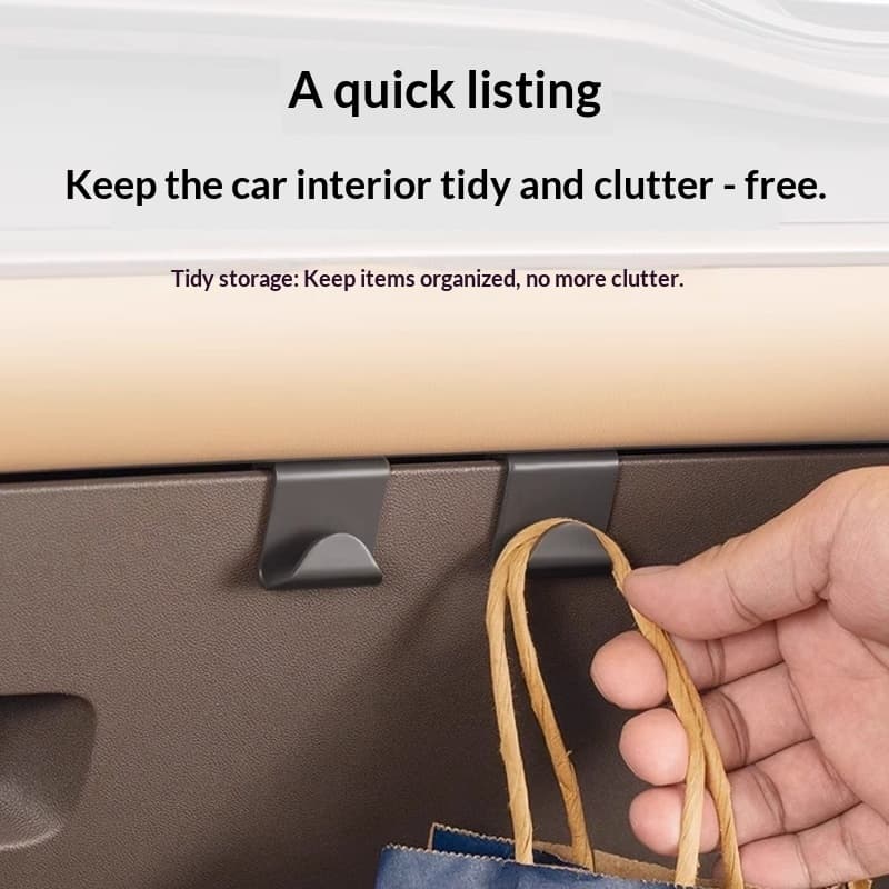 Gancho Multifuncional para Porta-Luvas do Banco do Passageiro do Carro, Gancho de Armazenamento para Interior de Automóv