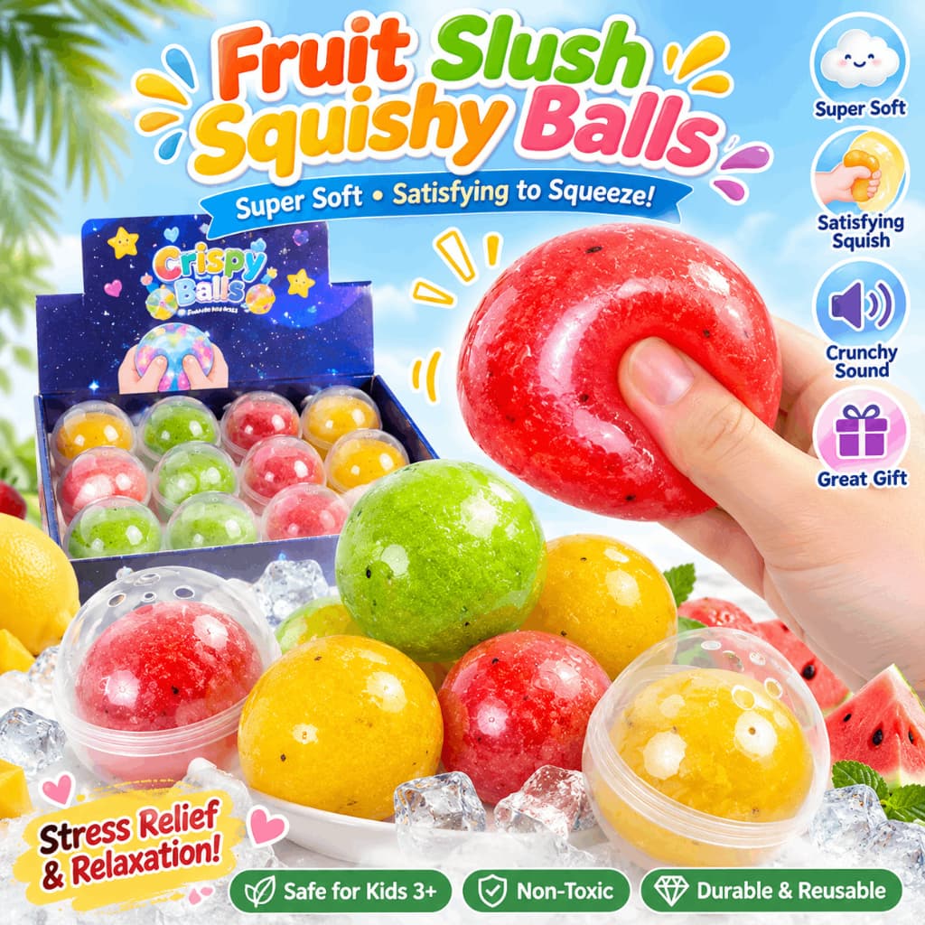 DIY Melancia Slushie Squishy Ball ASMR Sandy Sound Vaselina Textura Macia Alívio Do Estresse Fidget