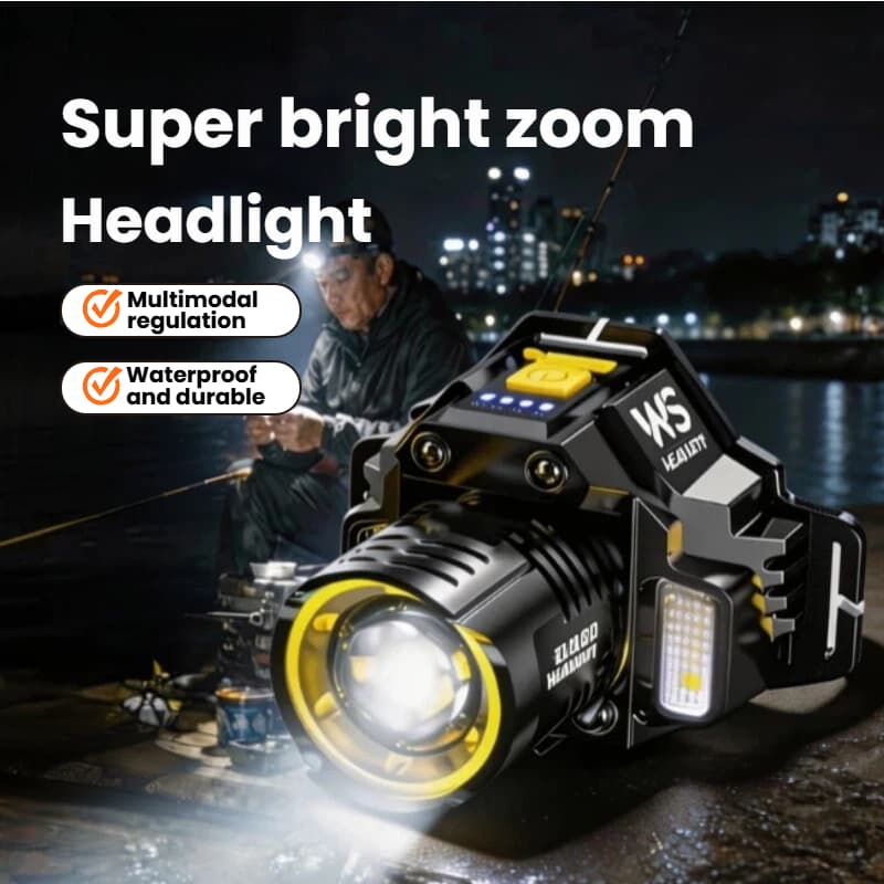 Super Brilhante Portátil LED Farol Recarregável Sensor Lanterna À Prova Dwaterproof Água Zoom Adequado Para Acampamento