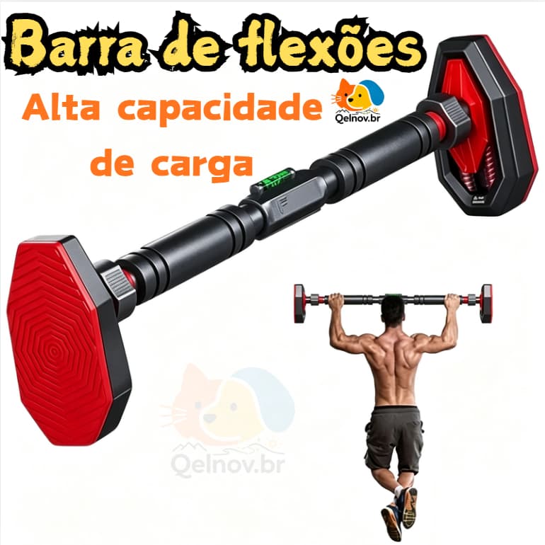 Barra Fixa Porta Exercício Calistenia Treino Musculação Crossfit Profissional Com Nível Ajustável