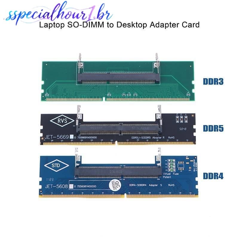PCL DDR3 DDR4 DDR5 Laptop SO-DIMM Para Desktop Adaptador Conversor De Cartão Memória RAM Conector N
