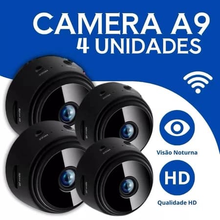 Kit4 Câmeras A9 HD Visão Noturna Câmera Wifi 1080P Vigilância E Segurança Sem Fio