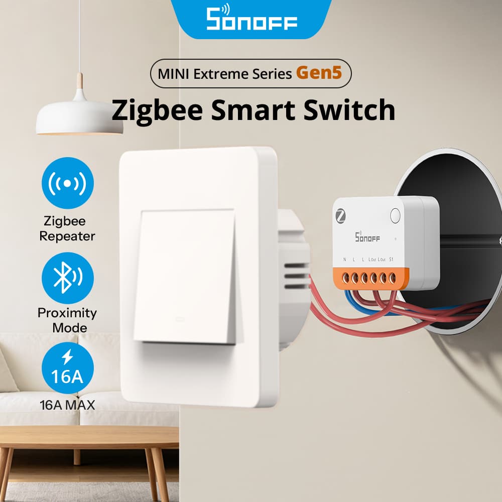 SONOFF MINI ONE Zigbee Smart Switch-ZB1GS Controle Local Direto Proteção Inteligente Contra Superaquecimento 16A Binding