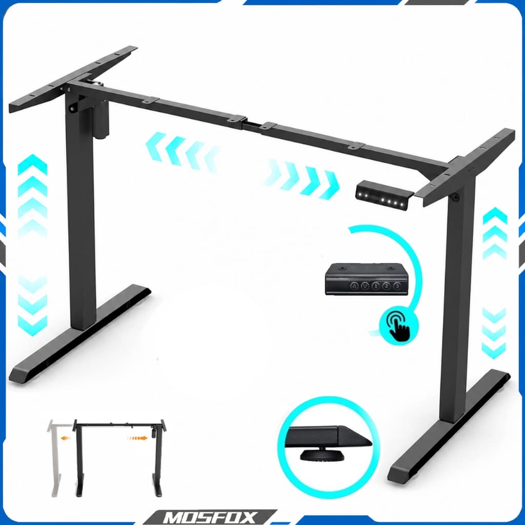 Mesa com Regulagem de Altura Elétrica,Mesa Eletrica Ajustavel escritório ergonômica para computador