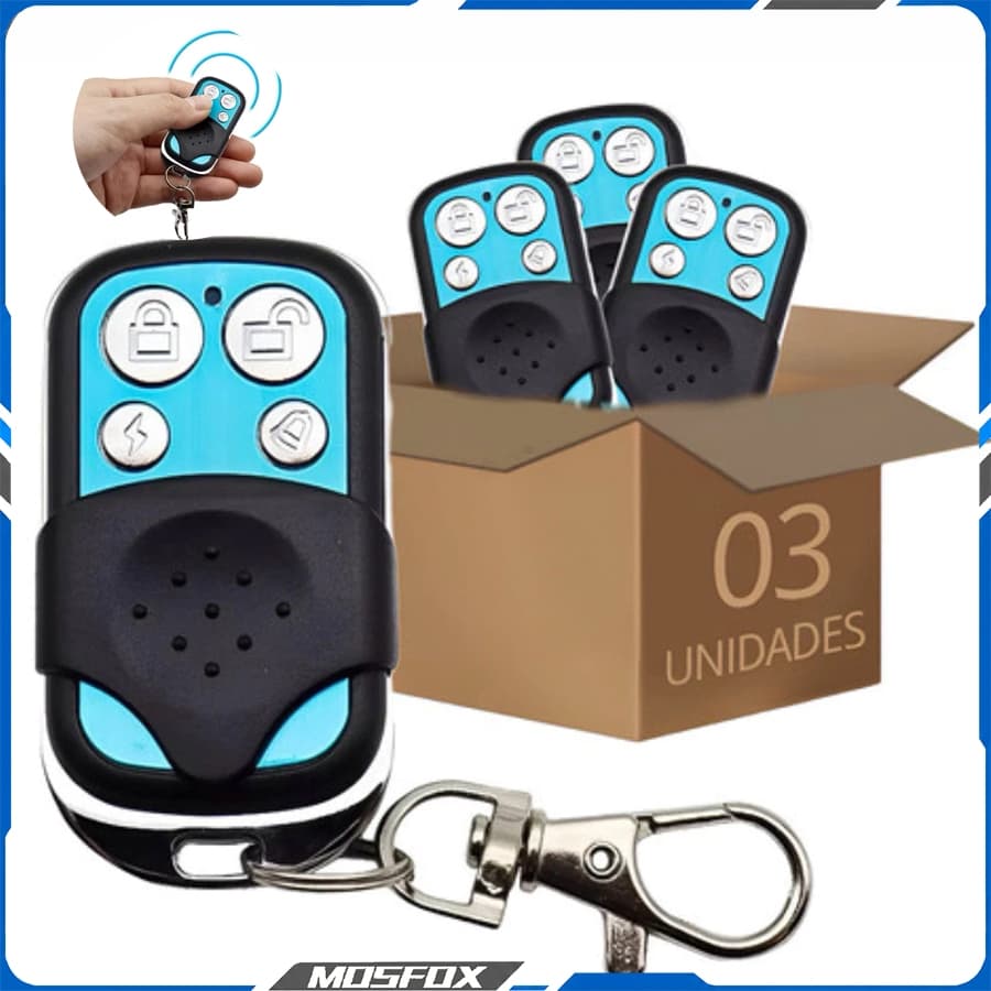 Controle Remoto Universal Para Portão De Garagem Elétrica Com Chaveiro 433mhz 4 Botões