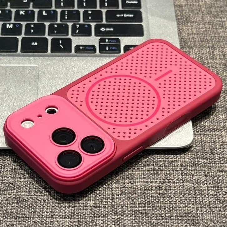 Luxo Favo De Mel Dissipação De Calor Magnética Caso De Telefone Adequado Para iPhone 17 16 15 14 13 12 Pro Max Capa Tras