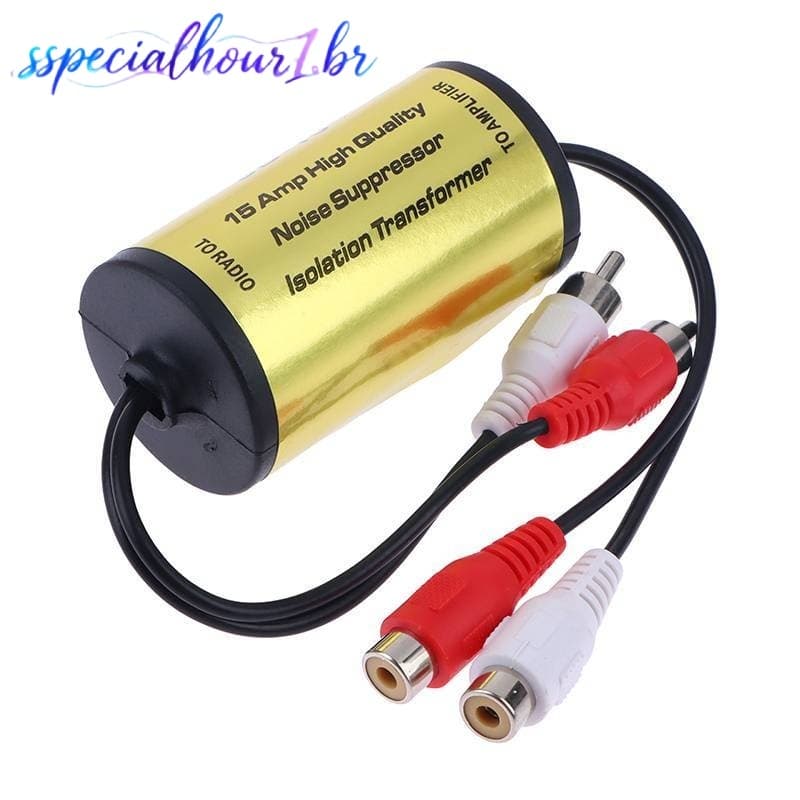 PCL RCA Filtro De Ruído De Áudio Supressor Lsolator De Loop De Terra Para Carro E Casa Estéreo 2-Macho , Feminino N