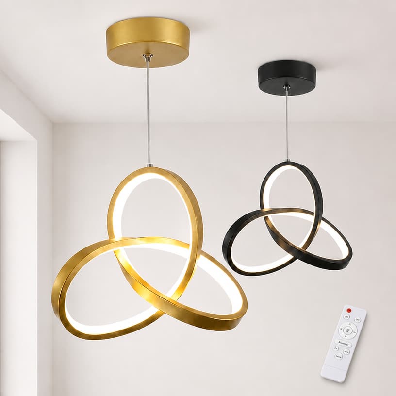 Luminária De Teto Pendente Led Moderna Lustre para Corredor Sala Quarto 3 Em 1 C/remote Bivolt 110/220v