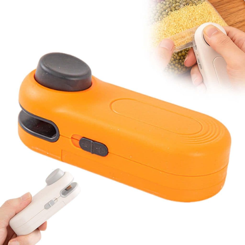 Mini Selador De Saco Com Ímã , Portátil De Chips 2025 Para , Máquina Seladora Alimentos , Lanches , Cozinha (C-Laranja (