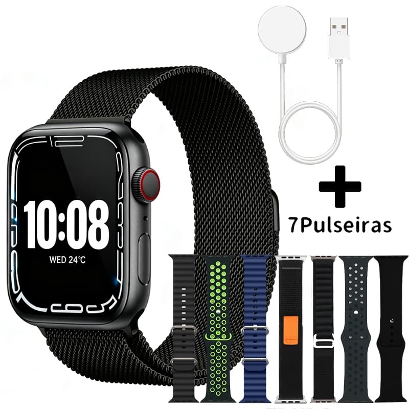 Novo Kit De Relógio Inteligente 7 Em 1 , Chamada Bluetooth Masculina E Feminina , Papéis De Parede Personalizados Terno