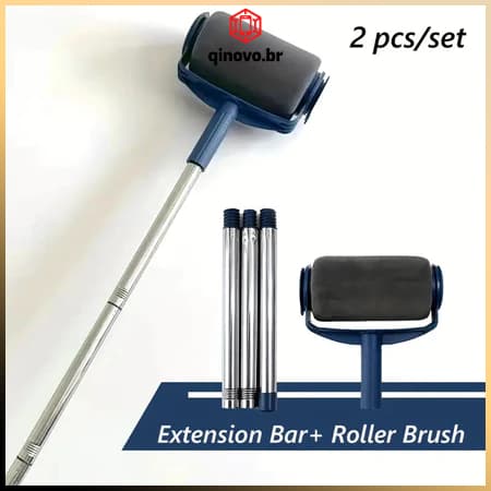 Kit de Pincel Rolo de Pintura Easy Glide de 6 Polegadas para Pintura de Paredes + 72 cm cabo