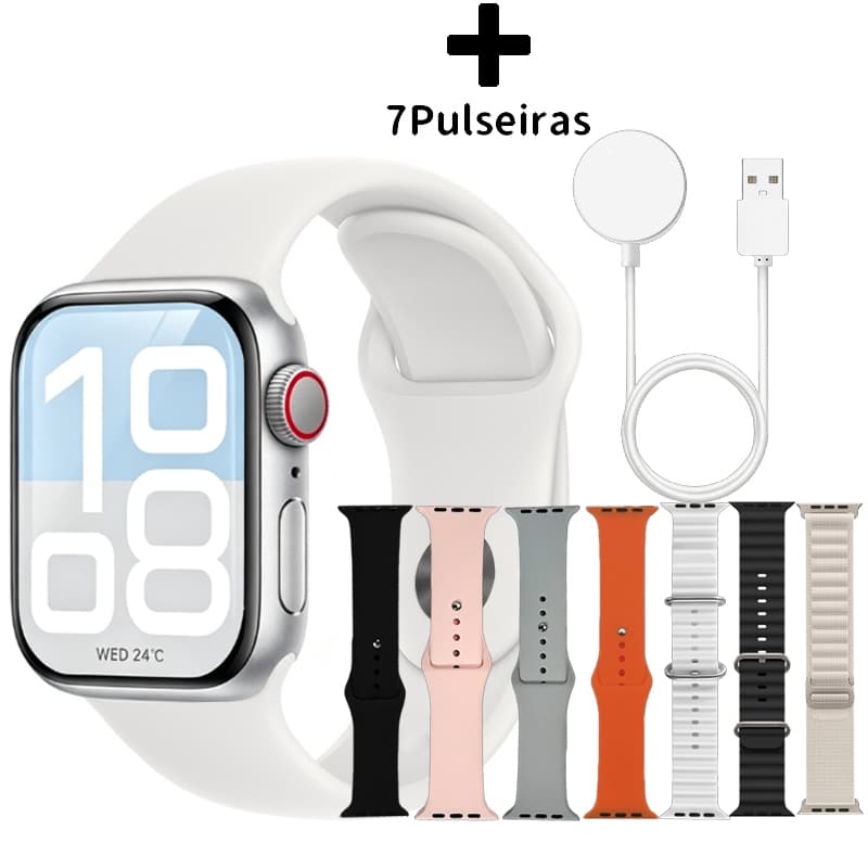 Novo Kit De Relógio Inteligente 7 Em 1 , Chamada Bluetooth Masculina E Feminina , Smartwatch De Papéis De Parede Persona