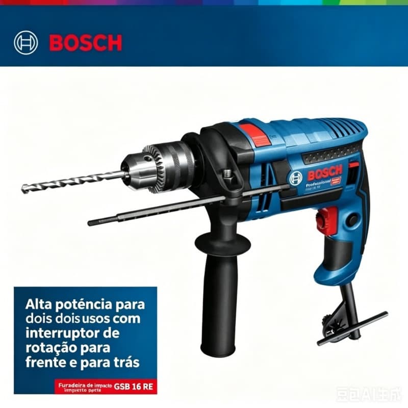 GSB 16 RE 1250W broca de impacto de 1/2 polegadas, aparafusadora profissional, pesada, com caixa 100% original