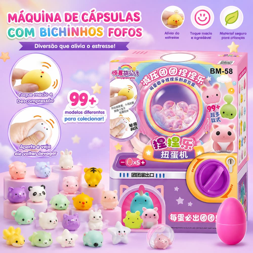Mini Máquina Gashapon Infantil Pitada Diversão Descompressão Categoria Dos Desenhos Animados Boneca A2s1