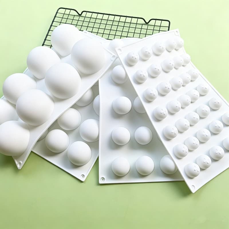 Molde hemisférico de Silicone, molde esférico antiaderente de qualidade alimentar, adequado para bolo de Mousse, Chocola