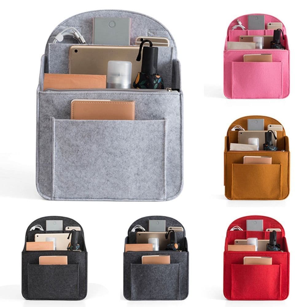 Bolsa Organizadora De Inserção De Mochila Portátil , De Armazenamento Divisor De Cosméticos Para Viagem Bolsas De Ombro