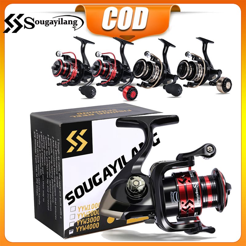 Sougayilang 1000-5000 Carretel De Pesca Giratório 5.2 : 1 Relação De Engrenagem Direita/Esquerda Intercambiável 11 + 1BB